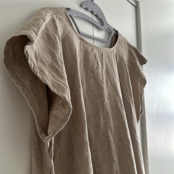 Handmade 100% linen slip on tunic dress - Picture 9 of 14